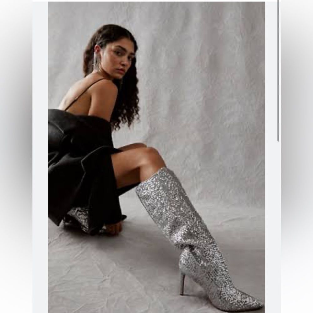 New Free People Vicenza After Midnight Sequin Boots